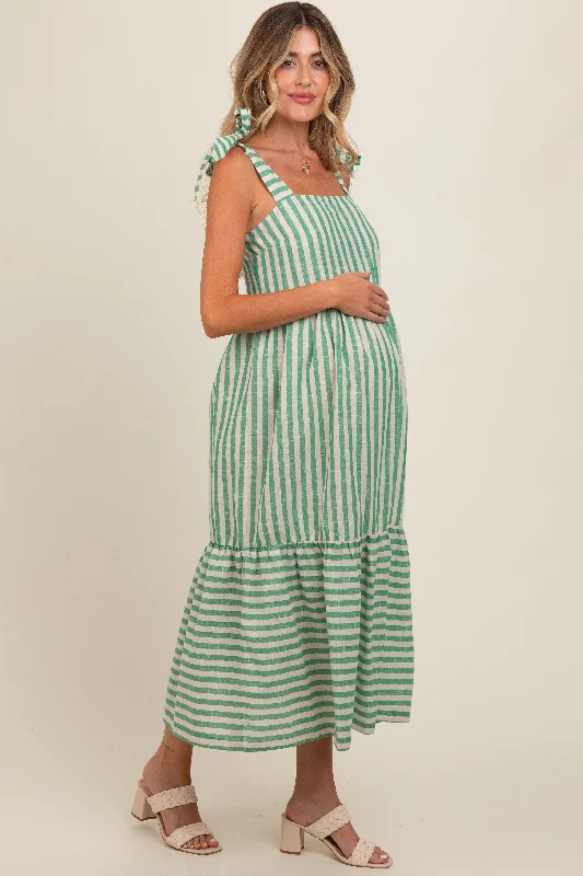 jade-striped-shoulder-tie-maternity-midi-dress