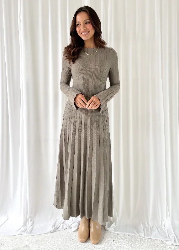 Joan Knit Maxi Dress - Khaki