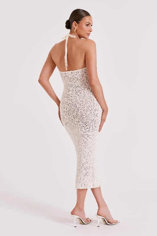 kahali-boucle-halter-midi-dress-cream