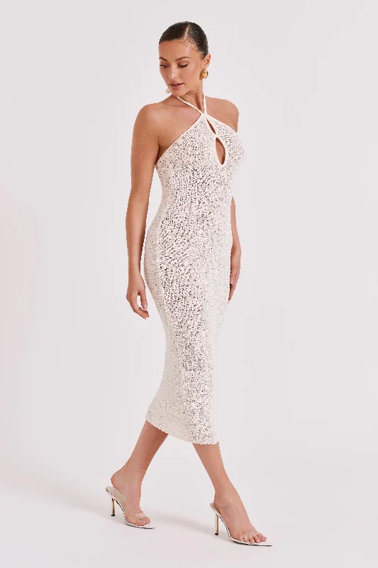 kahali-boucle-halter-midi-dress-cream