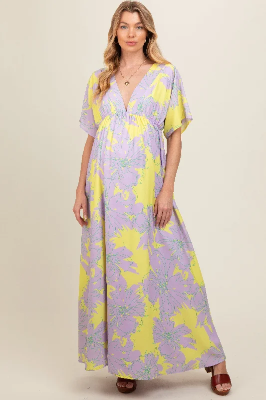 lavender-floral-back-cutout-maternity-maxi-dress