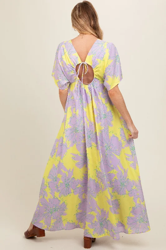 lavender-floral-back-cutout-maternity-maxi-dress