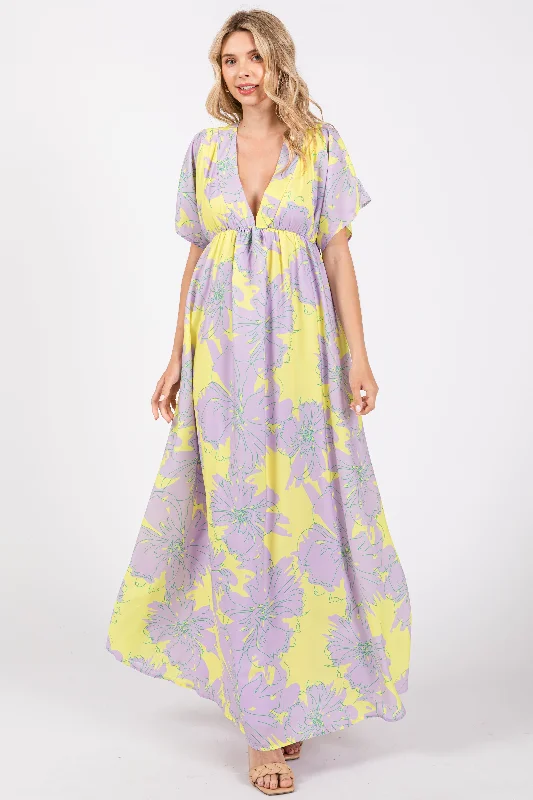 lavender-floral-back-cutout-maternity-maxi-dress