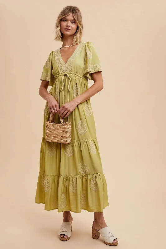 light-olive-embroidered-maternity-maxi-dress