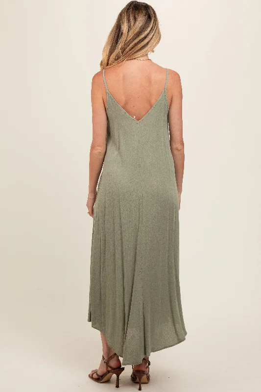 light-olive-lightweight-sleeveless-v-neck-maternity-maxi-dress