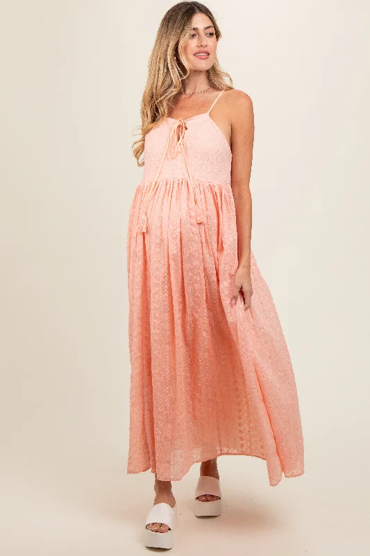 light-pink-embroidered-tassel-tie-maternity-maxi-dress