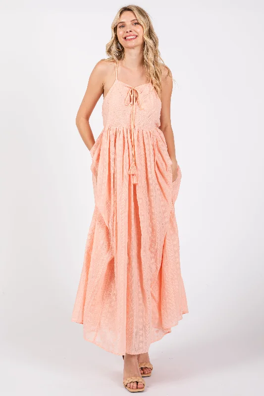 light-pink-embroidered-tassel-tie-maternity-maxi-dress