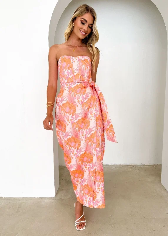 miima-strapless-midi-dress-peach-jacquard