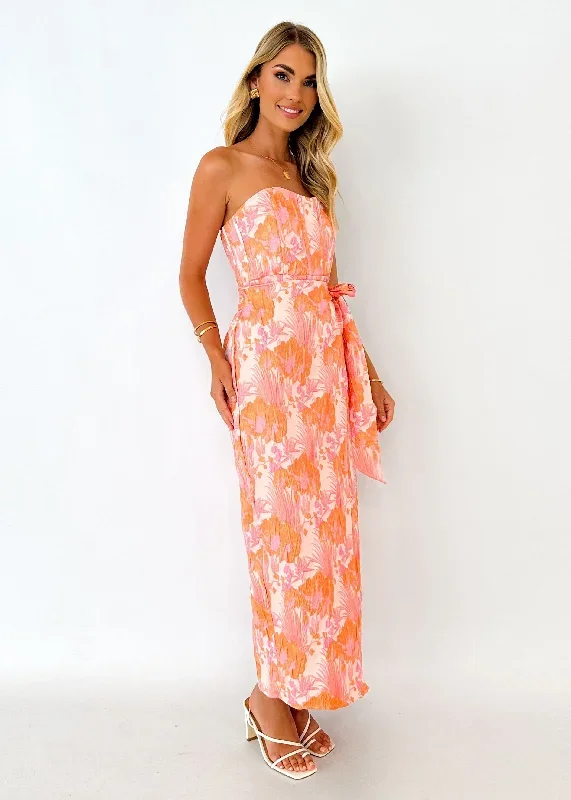 miima-strapless-midi-dress-peach-jacquard