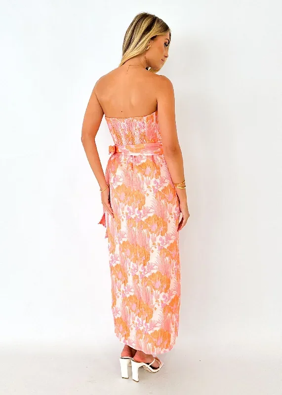 miima-strapless-midi-dress-peach-jacquard