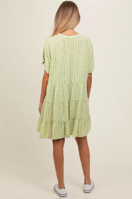 mint-green-striped-button-front-maternity-dress