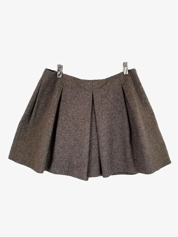 Miu Miu Wool Pleated Skirt Size 14