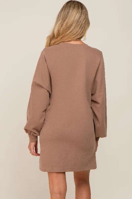 mocha-ultra-soft-maternity-sweatshirt-dress