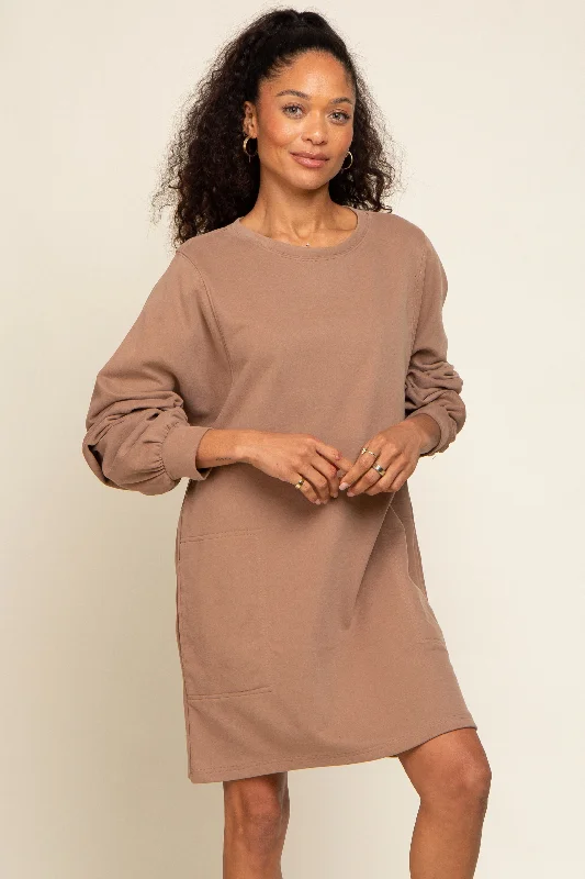 mocha-ultra-soft-maternity-sweatshirt-dress