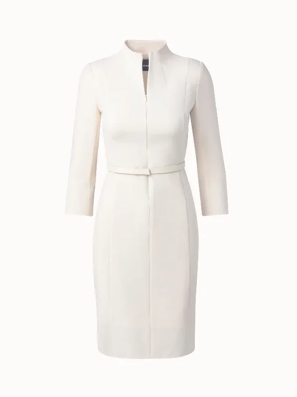 mock-neck-double-face-wool-3-4-length-sleeve-dress-offwhite