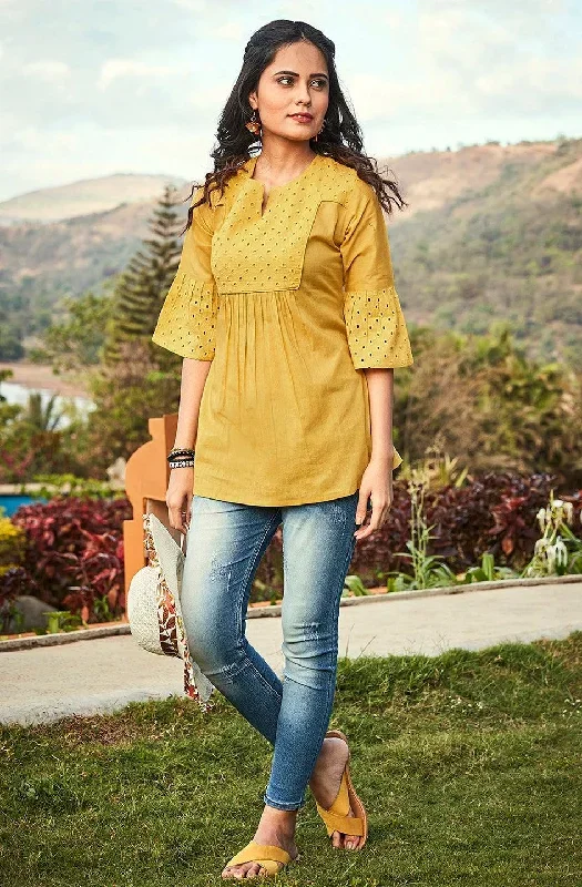 Mustard Cotton Top