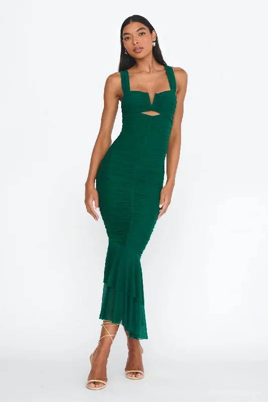 nadia-ruched-fishtail-maxi-dress-green