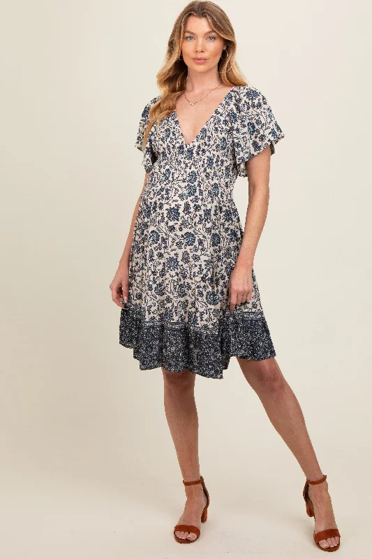 navy-blue-floral-smocked-v-neck-tiered-maternity-dress