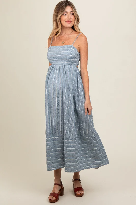 navy-striped-cutout-back-maternity-maxi-dress