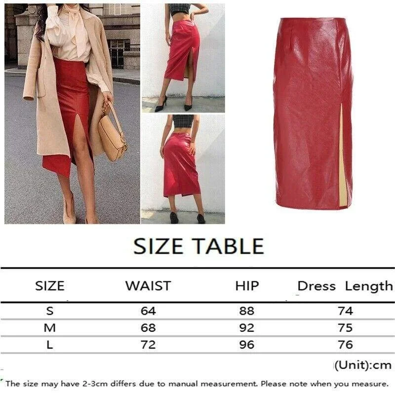 new-fashion-women-split-wrap-skirt-sexy-ladies-casual-high-waist-slim-pu-leather-bottom