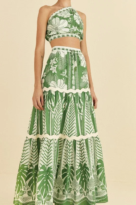 Off-White Macaw Elegance Maxi Skirt