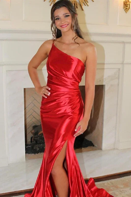 orange-one-shoulder-ruched-long-prom-dress-with-slit