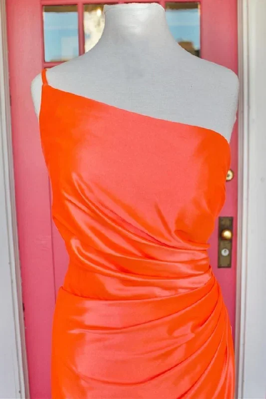 orange-one-shoulder-ruched-long-prom-dress-with-slit