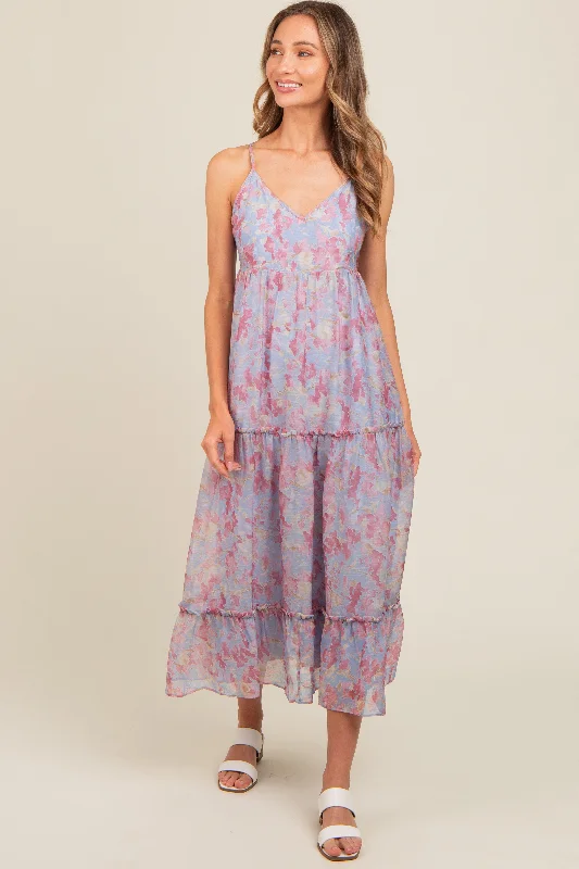 periwinkle-abstract-floral-crisscross-back-maternity-maxi-dress