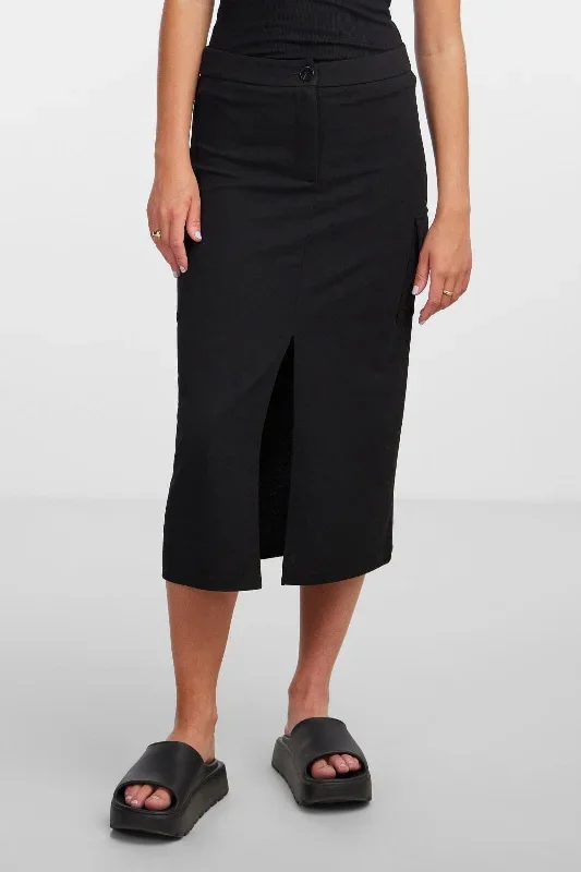 Pieces - Pcavelyn Midi Skirt - 4451518 Black