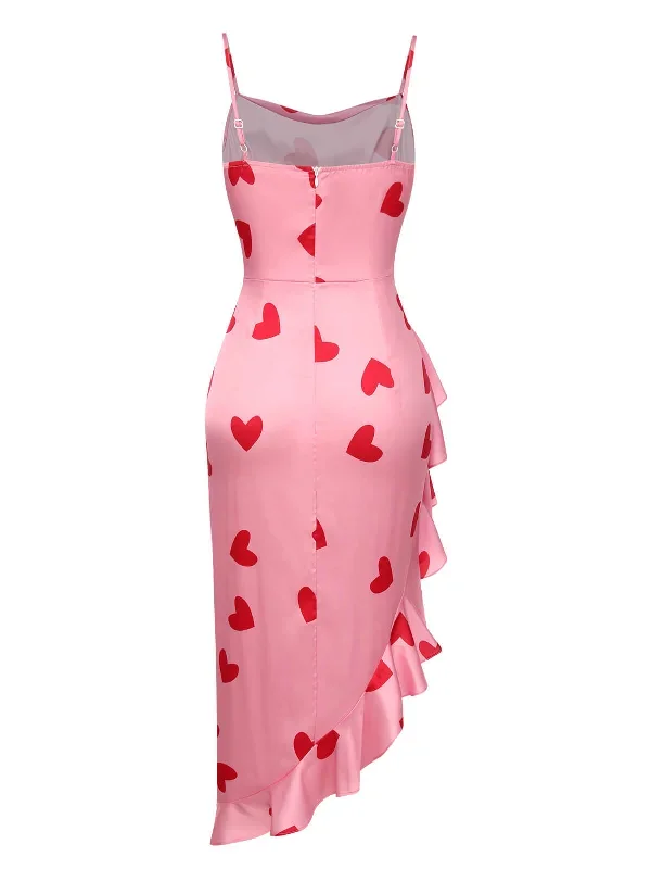 pink-1960s-heart-cowl-collar-sling-dress