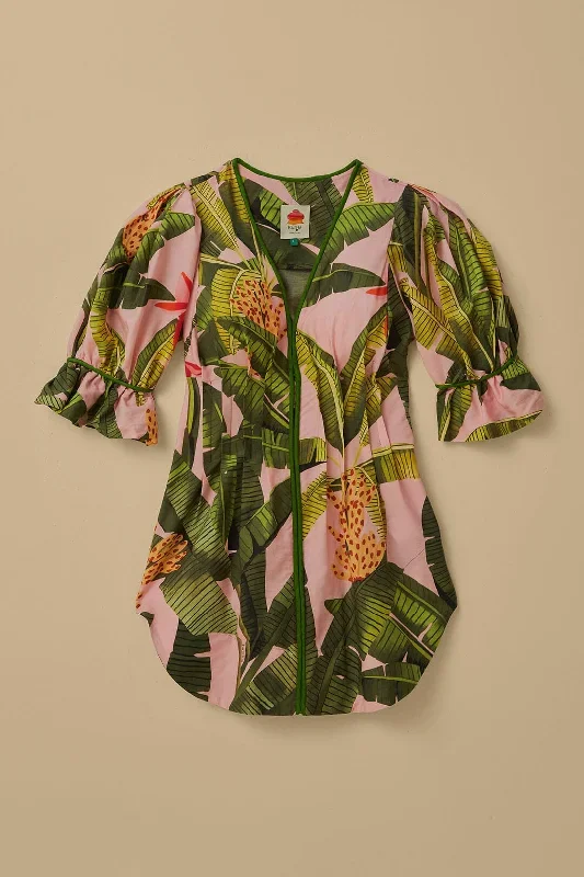 pink-banana-leaves-v-neck-mini-dress