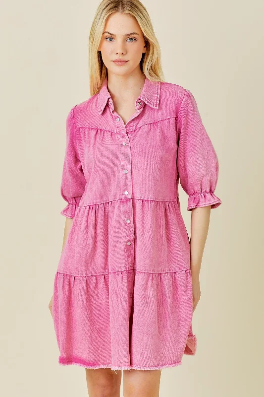 pink-denim-tiered-button-down-maternity-dress