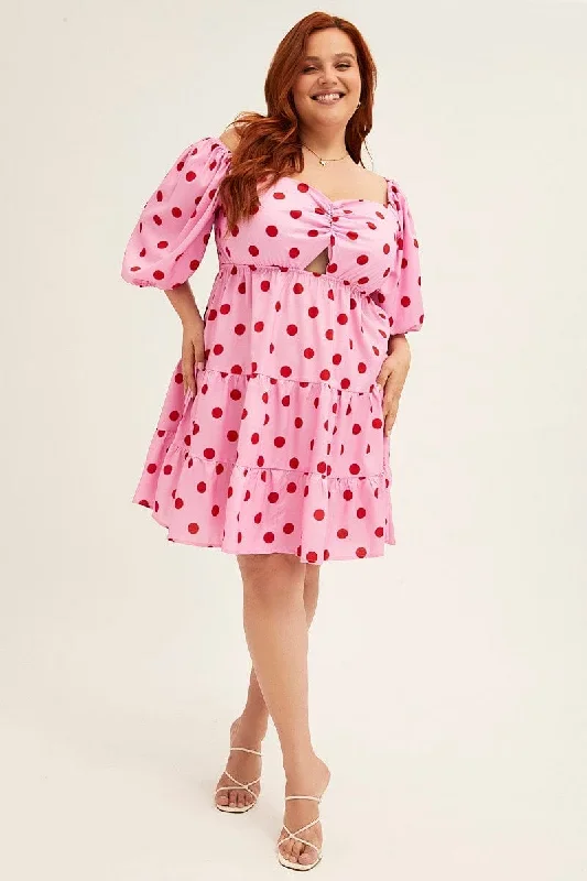 pink-polka-dot-mini-dress-puff-sleeve-gather-front-peephole-cdd25921-46ab-2