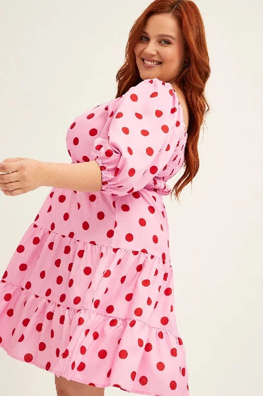 pink-polka-dot-mini-dress-puff-sleeve-gather-front-peephole-cdd25921-46ab-2