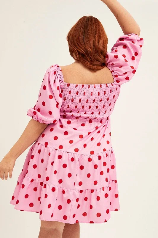 pink-polka-dot-mini-dress-puff-sleeve-gather-front-peephole-cdd25921-46ab-2