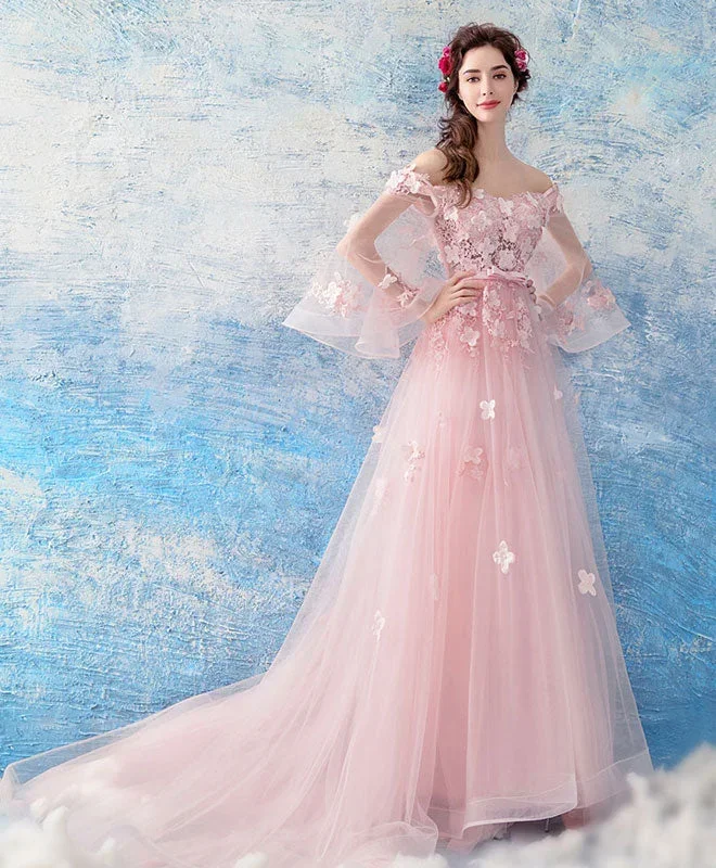 pink-tulle-lace-long-prom-dress-pink-evening-dress-2