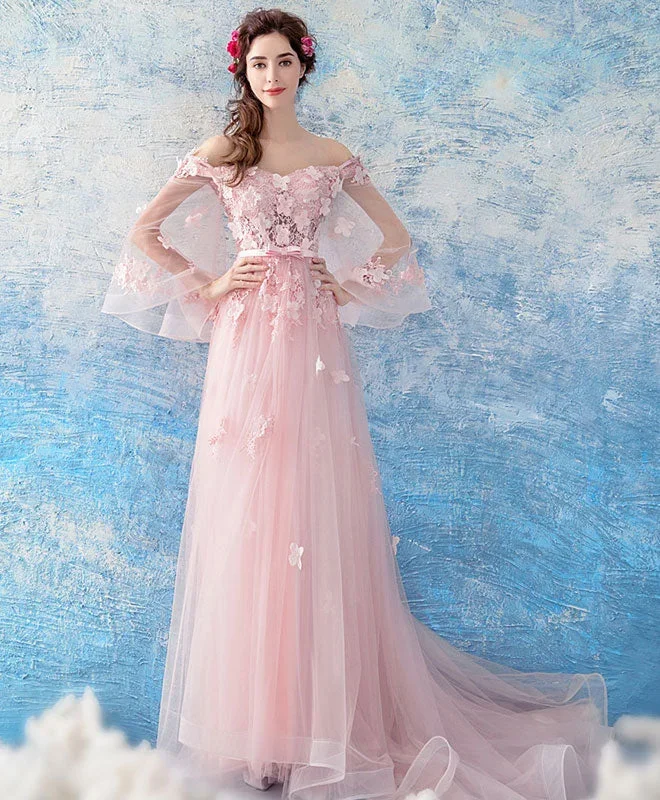 pink-tulle-lace-long-prom-dress-pink-evening-dress-2