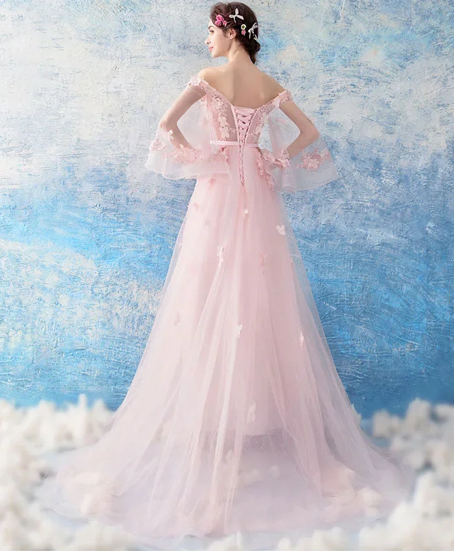 pink-tulle-lace-long-prom-dress-pink-evening-dress-2