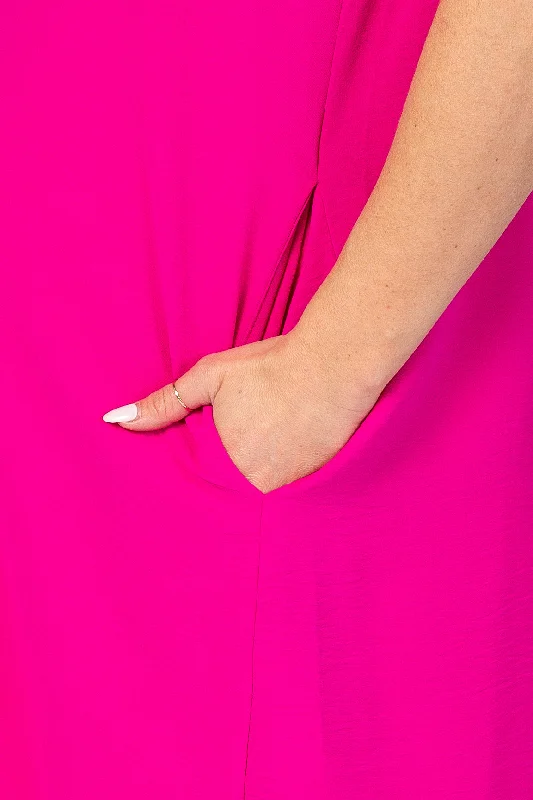 pink-v-neck-short-sleeve-maternity-dress