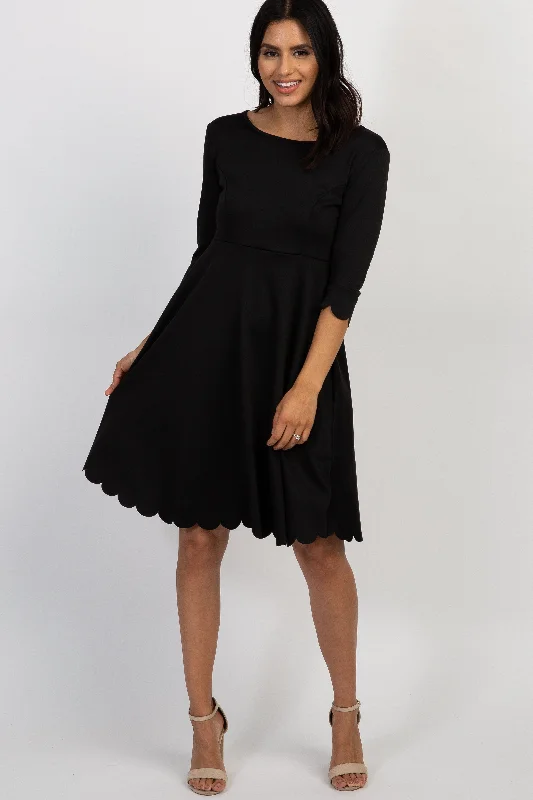 pinkblush-black-solid-scalloped-hem-maternity-dress