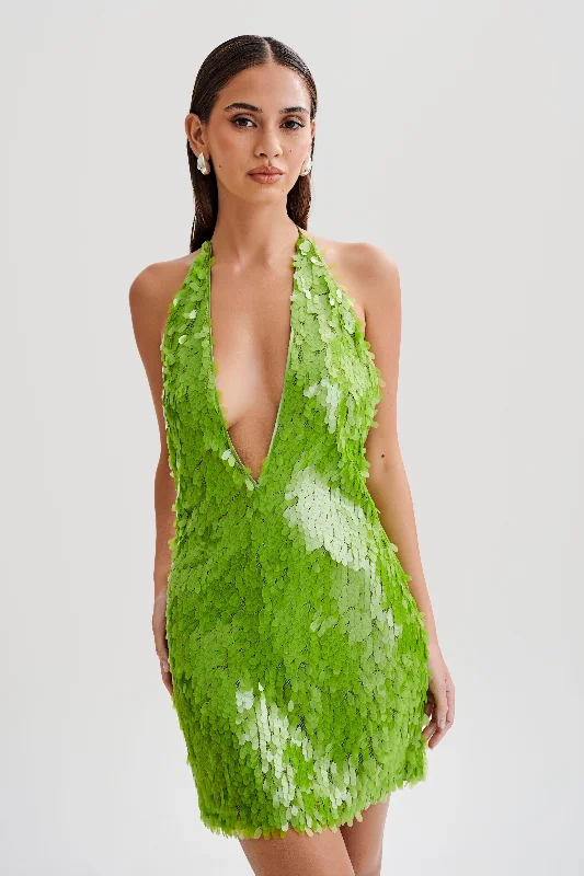 primrose-sequin-halter-mini-dress-parakeet-green