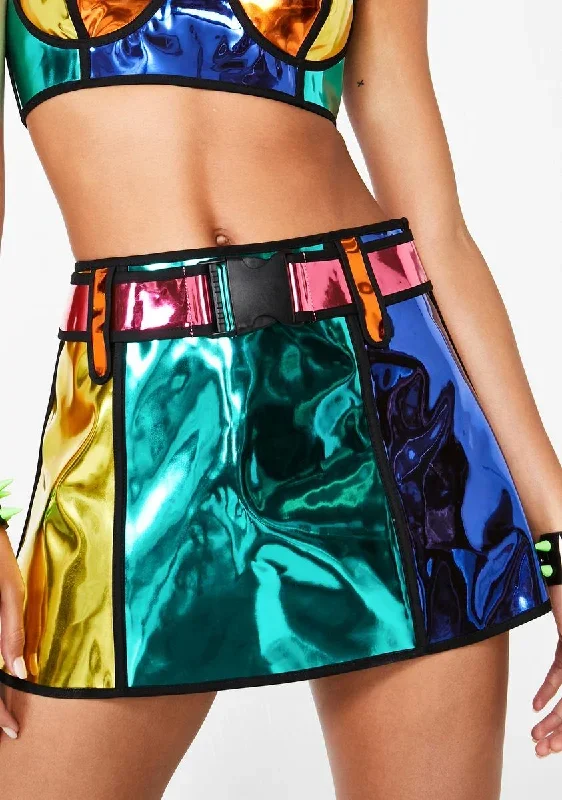 Rainbow Runner Mini Skirt