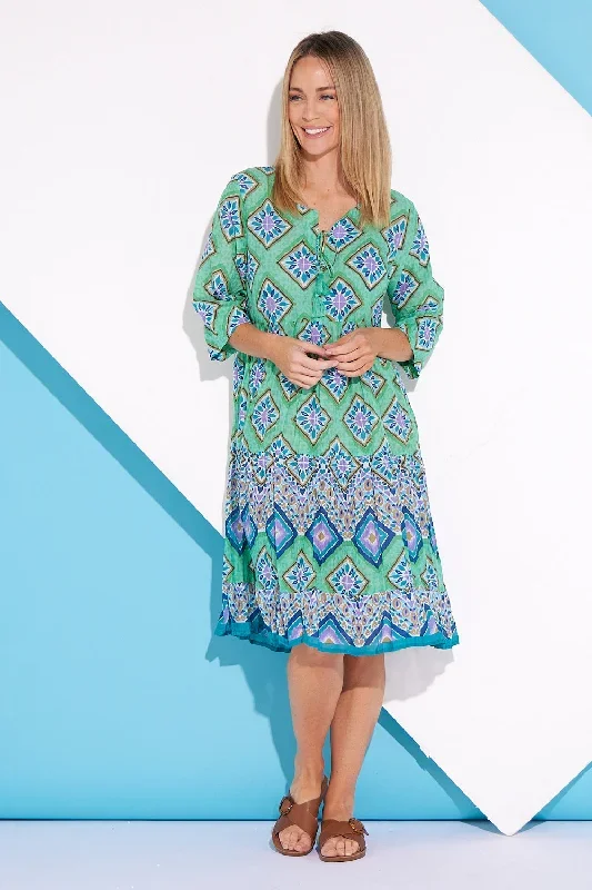 rebecca-tie-neck-dress-emerald-mosaic