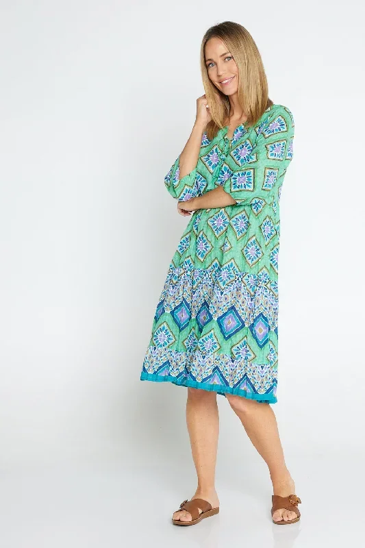 rebecca-tie-neck-dress-emerald-mosaic