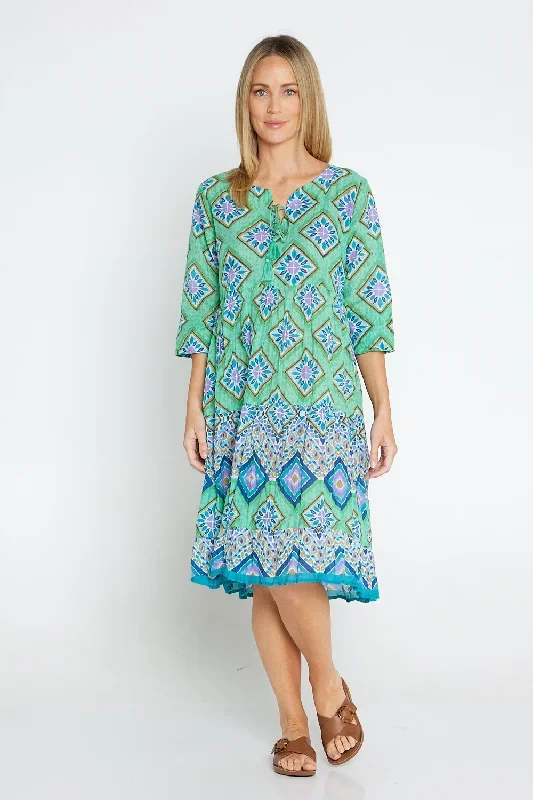 rebecca-tie-neck-dress-emerald-mosaic