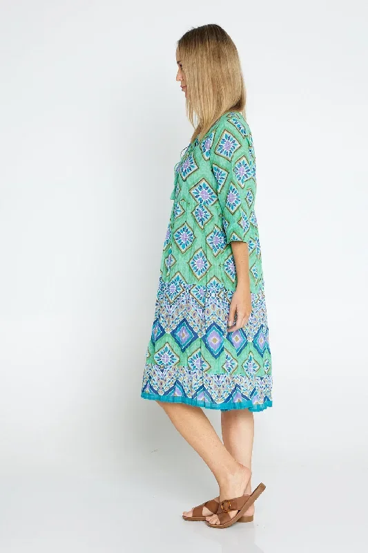 rebecca-tie-neck-dress-emerald-mosaic