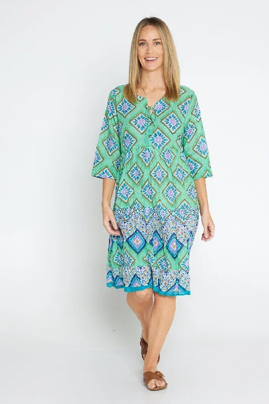 rebecca-tie-neck-dress-emerald-mosaic