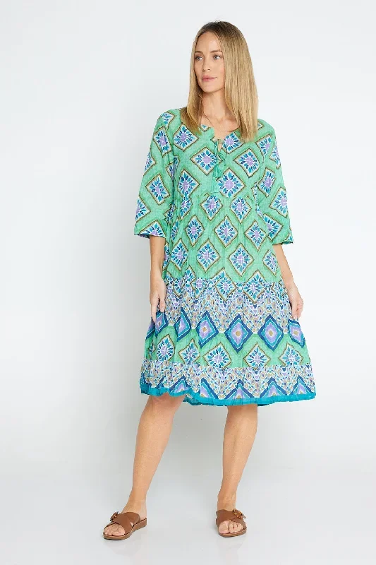 rebecca-tie-neck-dress-emerald-mosaic