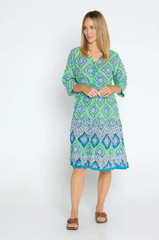 rebecca-tie-neck-dress-emerald-mosaic