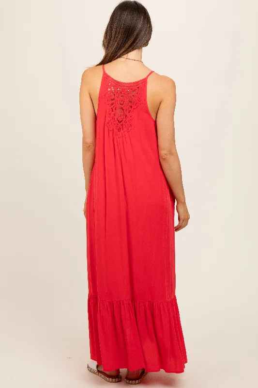 red-crochet-lace-back-maternity-maxi-dress